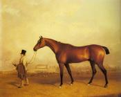 Emlius, Winter of the Derby, held by a Groom at Doncaster - 约翰·弗恩利